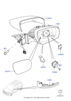 Наружное зеркало заднего вида (5-дверный, Изготовитель - Changsu (Китай))