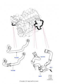 Система охлаждения EGR (Сборка на заводе в г. Солихалл, 2.0L I4 DSL HIGH DOHC AJ200, Токсичность выхлопа EU6 + DPF, 2,0 л I4 DSL MID DOHC AJ200, Токсичность выхлопа EU6 + DPF, 2,0 