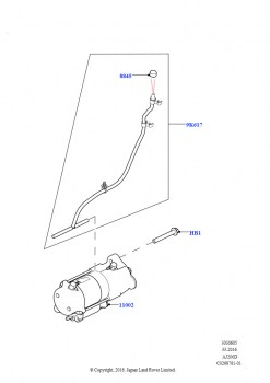 Стартер (Сборка на заводе в г. Солихалл, 2.0L I4 DSL HIGH DOHC AJ200, 2,0 л I4 DSL MID DOHC AJ200)