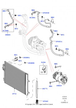 Конденс./компресс.сист.кондиц.возд. (2,0 л I4 Mid DOHC AJ200, бензин, Страна изготовления — Бразилия, 2.0L I4 DSL HIGH DOHC AJ200, Страна изготовления — Бразилия, 2.0L I4 Mid AJ200