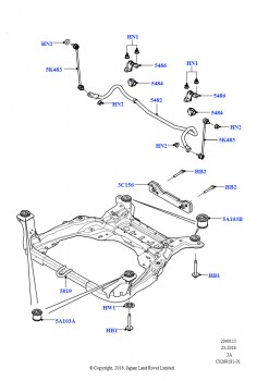 Перед.поперечина+штанга стабилизат. (Страна изготовления — Бразилия)
