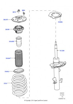 Стойки и пружины передней подвески (Страна изготовления — Бразилия)
