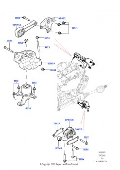 Опора двигателя (2.0L 16V TIVCT T/C 240PS бензиновый, Страна изготовления — Бразилия, 2.0L 16V TIVCT T/C Gen2, бензин, Страна изготовления — Бразилия)