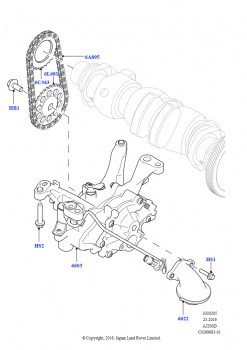 Масляный насос (2,0 л I4 DSL MID DOHC AJ200, Страна изготовления — Бразилия, 2.0L I4 DSL HIGH DOHC AJ200, Страна изготовления — Бразилия)