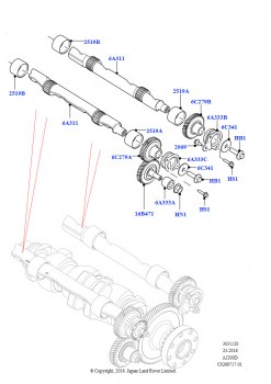 Валы и привод сист.уравновешивания (2,0 л I4 DSL MID DOHC AJ200, Страна изготовления — Бразилия, 2.0L I4 DSL HIGH DOHC AJ200, Страна изготовления — Бразилия)