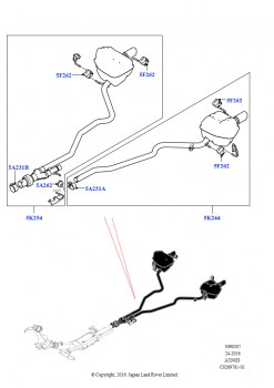 Задняя система выпуска (2,0 л I4 DSL MID DOHC AJ200, Страна изготовления — Бразилия, С 7-местной конфигурацией, С 18