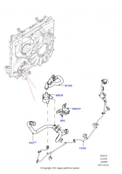Насос охлаждающей жидкости (Сборка на заводе в г. Солихалл, Вспомогательный блок, 2,0 л I4 DSL MID DOHC AJ200)