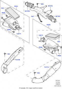 Воздушный фильтр (Сборка на заводе в г. Солихалл, 3.0L DOHC GDI SC V6 БЕНЗИНОВЫЙ)