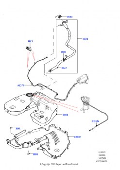 Топл. бак и сопутствующие эле. (Сборка на заводе в г. Солихалл, 3.0L DOHC GDI SC V6 БЕНЗИНОВЫЙ)