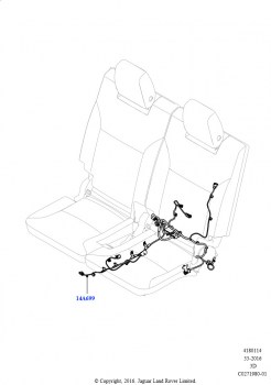 Электропроводка - Сиденья (Сборка на заводе в г. Солихалл, 3-й ряд, Задние сиденья, С 7-местной конфигурацией)