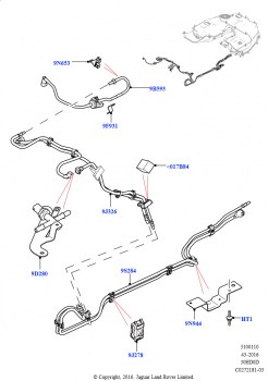 Топливные магистрали (Сборка на заводе в г. Солихалл, Передний, 3.0L DOHC GDI SC V6 БЕНЗИНОВЫЙ)