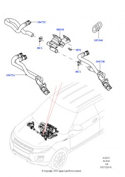 Шланги отопителя (2.0L 16V TIVCT T/C 240PS бензиновый, Сборочный завод Хэйлвуд, 2.0L 16V TIVCT T/C Gen2, бензин, Сборочный завод Хэйлвуд)