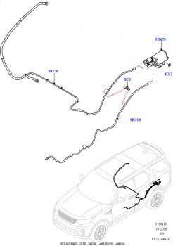 Топливные магистрали (Задний, Сборка на заводе в г. Солихалл, 3.0L DOHC GDI SC V6 БЕНЗИНОВЫЙ, Заливн.горл.топл.бака-неэтил.топл., 3.0L DOHC GDI SC V6 БЕНЗИНОВЫЙ, Узк.заливн.горл.ба