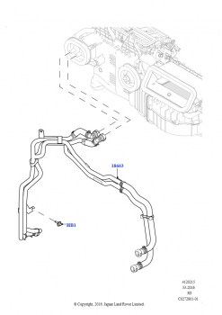 Шланги отопителя (Сборка на заводе в г. Солихалл, 2.0L I4 DSL HIGH DOHC AJ200, С отопителем PTC, Передн./задн.кондиционер выс.серии, 2,0 л I4 DSL MID DOHC AJ200, С подогревателем с