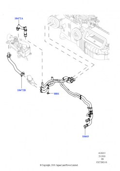 Шланги отопителя (Сборка на заводе в г. Солихалл, 2.0L I4 DSL HIGH DOHC AJ200, С отопителем, работающим на топливе, С сист.кондиц.возд.-передн./задн., Стояночный отопитель с дист.у