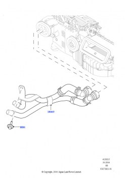 Шланги отопителя (Сборка на заводе в г. Солихалл, 3.0 V6 D Low MT ROW, С сист.кондиц.возд.-передн./задн., 3.0L DOHC GDI SC V6 БЕНЗИНОВЫЙ, С кондиц. возд., упр.вручную 4, 3.0L DOHC 