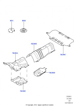 Брызговики теплозащитные экраны (2,0 л I4 High DOHC AJ200, бензин, Сборочный завод Хэйлвуд, 2,0 л I4 Mid DOHC AJ200, бензин, Сборочный завод Хэйлвуд, 2.2L CR DI 16V Дизельный, Сбор