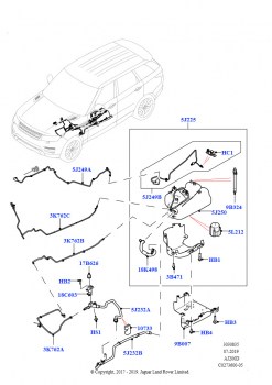 Подача мочевины в систему выпуска (Бак и магистрали, 2.0L I4 DSL HIGH DOHC AJ200, С баком реагента системы диз.двиг.)