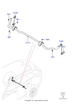 Задн.поперечина и стабилизатор (Штанга стабилизатора обычной конструкции)