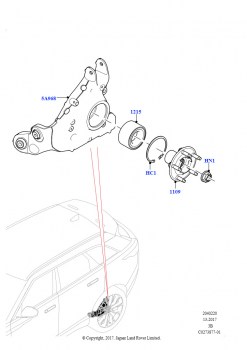 Кулак и ступица заднего колеса