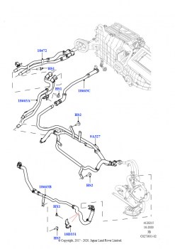 Шланги отопителя (3.0 V6 D Gen2 Twin Turbo, Подогр.топл.с парк.отопителем и д/у)