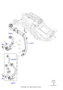 Шланги отопителя (2,0 л I4 DSL MID DOHC AJ200, С отопителем PTC, 2.0L I4 DSL HIGH DOHC AJ200, С отопителем PTC, 2.0L I4 DSL HIGH DOHC AJ200, Без отопителя, 2,0 л I4 DSL MID DOHC AJ