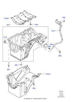 Масл. картер/указат. уровня масла (2,0 л I4 DSL MID DOHC AJ200, 2.0L I4 DSL HIGH DOHC AJ200)