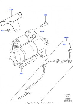 Стартер (3.0L DOHC GDI SC V6 БЕНЗИНОВЫЙ, Стартер - Система запуска/останова)