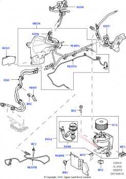 Топливные магистрали (Дизель 3,0 л 24V DOHC V6 TC)