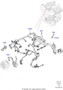 Электропр.на двигат.и перегородке (3.0 V6 D Low MT ROW)