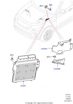 Модули и датчики двигателя (Сборка на заводе в г. Солихалл, 3.0L DOHC GDI SC V6 БЕНЗИНОВЫЙ)