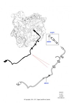 Подогреватель двигателя (Сборка на заводе в г. Солихалл, 2,0 л I4 DSL MID DOHC AJ200, 2.0L I4 DSL HIGH DOHC AJ200)