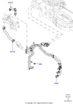 Шланги отопителя (Передний, 2.0L I4 DSL HIGH DOHC AJ200, С отопителем, работающим на топливе, Передн./задн.кондиционер выс.серии, Стояночный отопитель с дист.упр.)