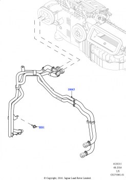 Шланги отопителя (Передний, 2.0L I4 DSL HIGH DOHC AJ200, С подогревателем свежего воздуха, Передн./задн.кондиционер выс.серии, 2.0L I4 DSL HIGH DOHC AJ200, С отопителем PTC, Передн