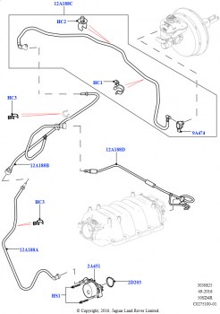 Вакуумное управл. и впуск воздуха (5,0 л OHC SGDI NA V8 бензин - AJ133, LHD)