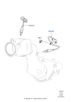 Датчики и модули системы выпуска (2,0 л I4 High DOHC AJ200, бензин, Токсичн.выхл. Euro V-го этапа, 2,0 л I4 Mid DOHC AJ200, бензин, Токсичн.выхл. Euro V-го этапа, 2,0 л I4 Mid DOHC