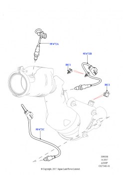 Датчики и модули системы выпуска (2,0 л I4 Mid DOHC AJ200, бензин, Требования SULEV, 2,0 л I4 High DOHC AJ200, бензин, Требования SULEV)