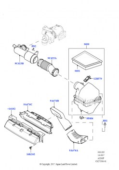 Воздушный фильтр (2,0 л I4 Mid DOHC AJ200, бензин, 2,0 л I4 High DOHC AJ200, бензин)