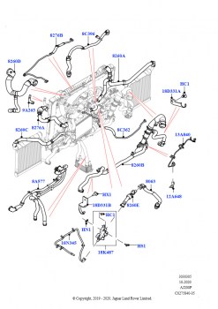 Трубопр.и шланги сист.охлажд. (2,0 л I4 Mid DOHC AJ200, бензин, С доп.системой охлажд.двигателя, 2,0 л I4 High DOHC AJ200, бензин, С доп.системой охлажд.двигателя)