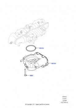 Корпус дроссельной заслонки (Сборка на заводе в г. Солихалл, 2,0 л I4 Mid DOHC AJ200, бензин, 2,0 л I4 High DOHC AJ200, бензин, 2.0L AJ200P Hi PHEV)