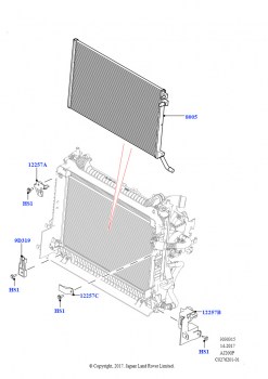 Радиатор/расшр.бачок для охл.жидк. (Водяной охладитель наддувочного воздуха, 2,0 л I4 Mid DOHC AJ200, бензин, 2,0 л I4 High DOHC AJ200, бензин)