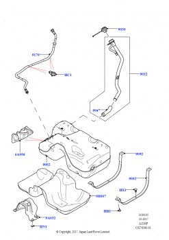 Топл. бак и сопутствующие эле. (2,0 л I4 High DOHC AJ200, бензин, 2,0 л I4 Mid DOHC AJ200, бензин)