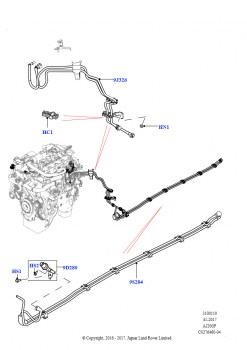 Топливные магистрали (2,0 л I4 Mid DOHC AJ200, бензин, 2,0 л I4 High DOHC AJ200, бензин)