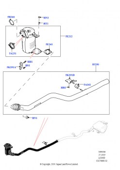 Передняя система выпуска (2,0 л I4 DSL MID DOHC AJ200, Токсичность выхлопа Euro 4)