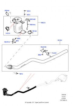 Передняя система выпуска (2,0 л I4 DSL MID DOHC AJ200, Система выпуска диз.двигателя L6, 2.0L I4 DSL HIGH DOHC AJ200, Система выпуска диз.двигателя L6, 2,0 л I4 DSL MID DOHC AJ200,