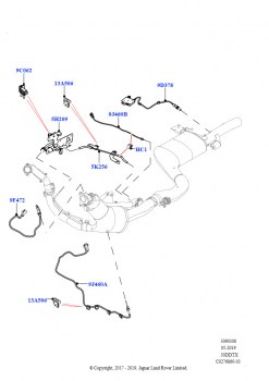 Датчики и модули системы выпуска (3.0 V6 D Gen2 Twin Turbo, Токсичность выхлопа EU6 + DPF)