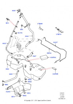 Топл. бак и сопутствующие эле. (2,0 л I4 DSL MID DOHC AJ200, 2.0L I4 DSL HIGH DOHC AJ200)