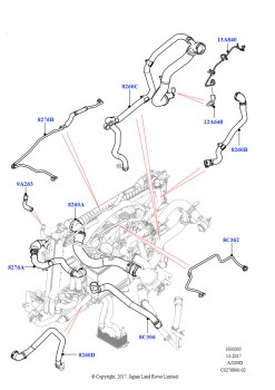 Трубопр.и шланги сист.охлажд. (2.0L I4 DSL HIGH DOHC AJ200, Без системы охлаждения двигателя, 2,0 л I4 DSL MID DOHC AJ200, Без системы охлаждения двигателя)