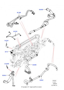 Трубопр.и шланги сист.охлажд. (3.0L DOHC GDI SC V6 БЕНЗИНОВЫЙ, Без дополнит.насосов охл.жидкости, Без системы охлаждения двигателя, Без активного подогрева коробки передач)