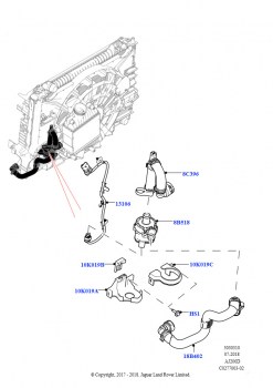 Насос охлаждающей жидкости (Вспомогательный блок, 2,0 л I4 DSL MID DOHC AJ200)